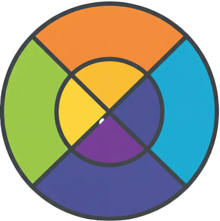 Icono de contraste de colores alternativo