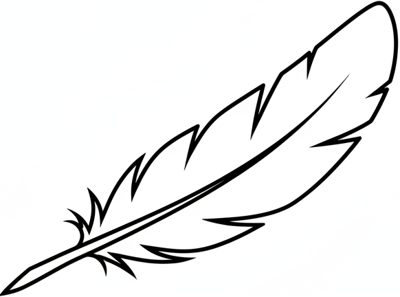 Icono de pluma horizontal